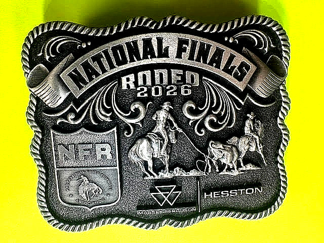 2026 Hesston Wrangler NFR Commemorative Belt Buckle Limited Montana Silversmiths