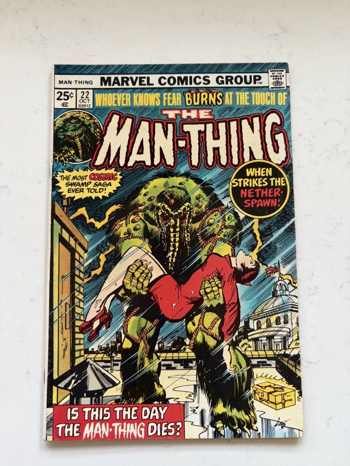 Man-Thing #22 Marvel Comics 1975 Final Issue Bronze Age Horror