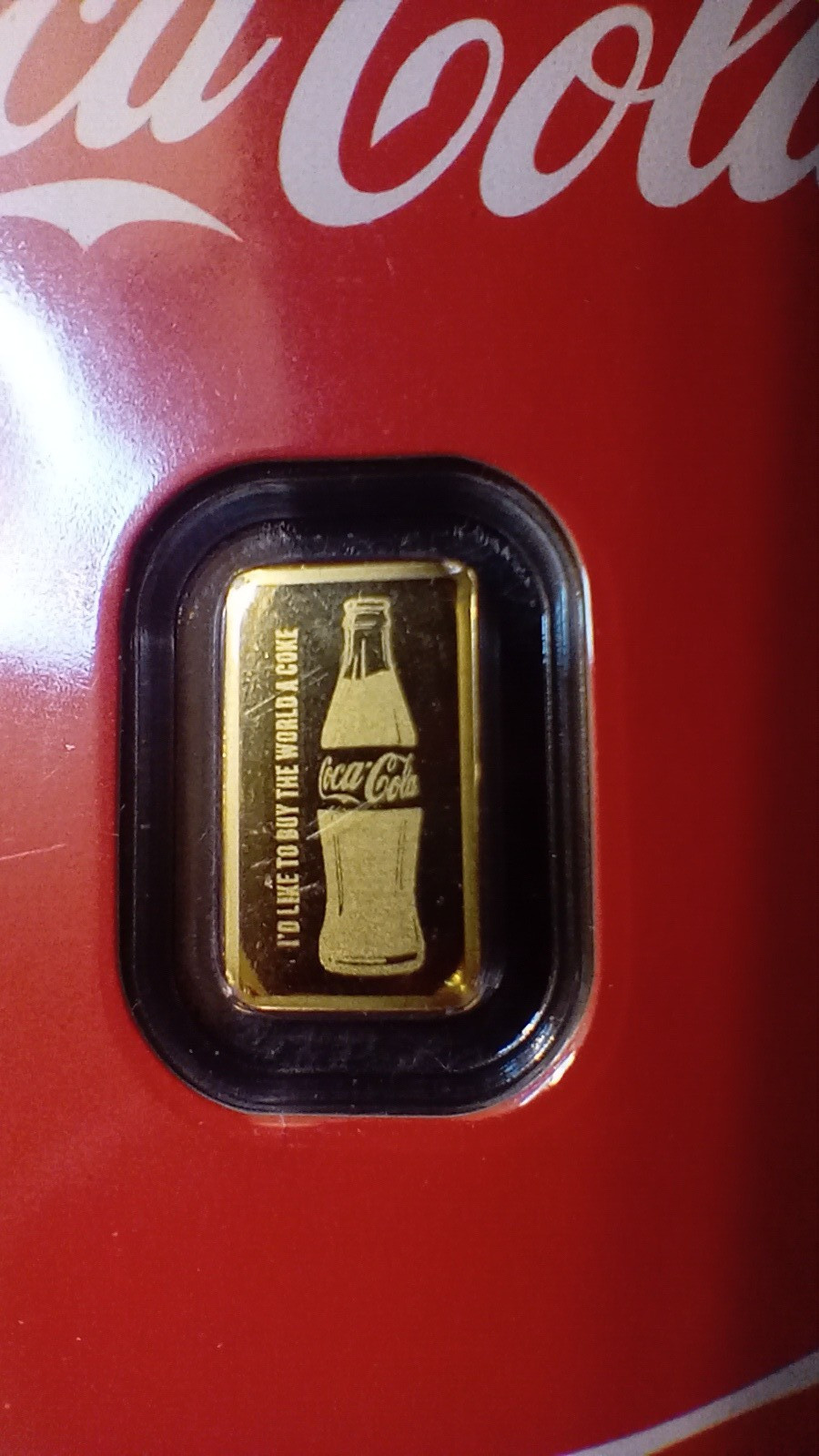 COCA COLA GOLD  * 1/2 GRAM .9999 PURE GOLD  * WOW  *  