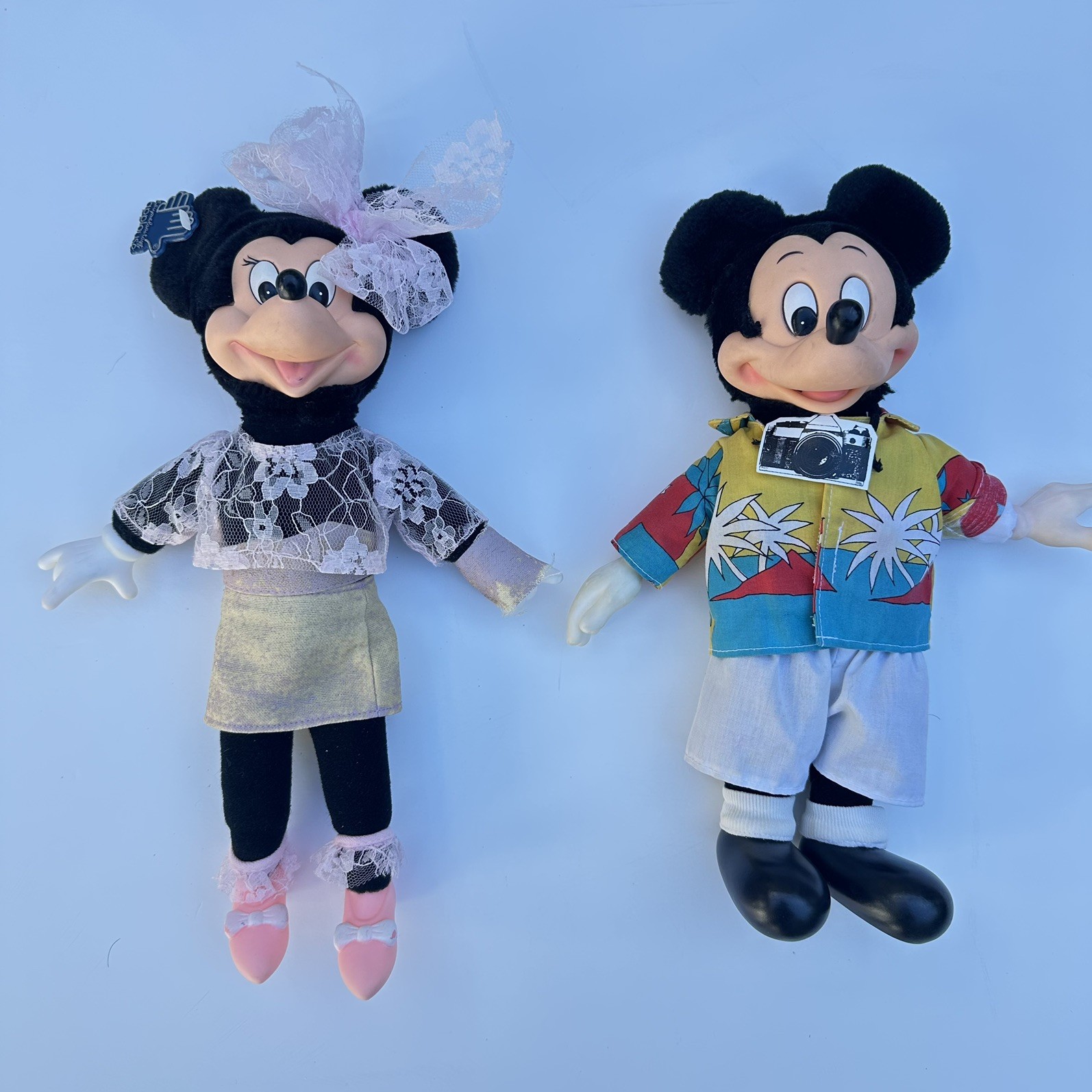 Vintage 1980s Disney Applause Mickey & Minnie Doll Lot