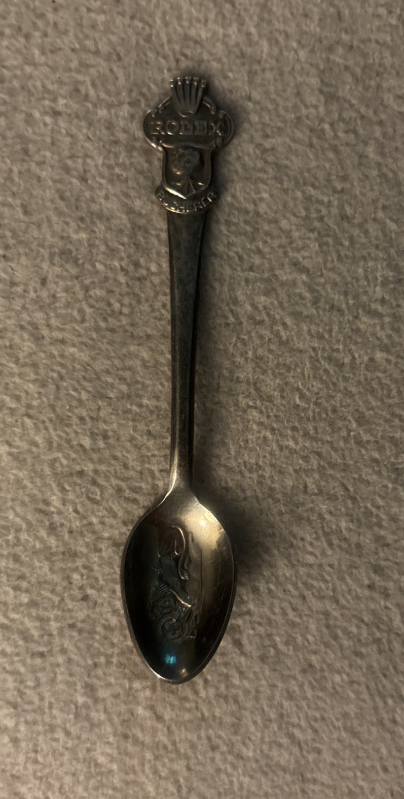 Rolex Bucherer Switzerland Collector Souvenir Spoon Engraved  Lion Design RARE