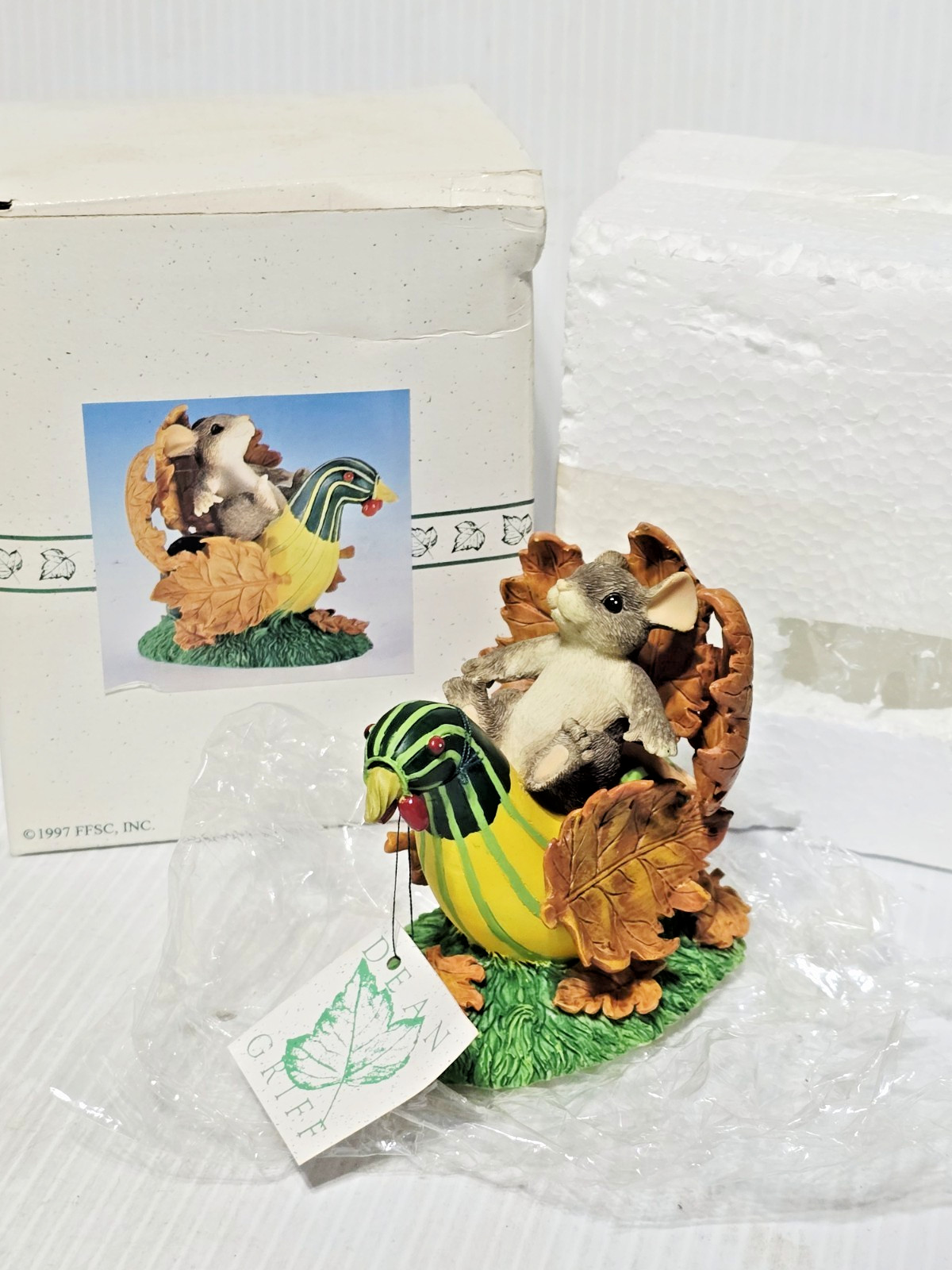 Fitz & Floyd Charming Tails TURKEY TRAVELLER 85/702 Dean Griff Thanksgiving