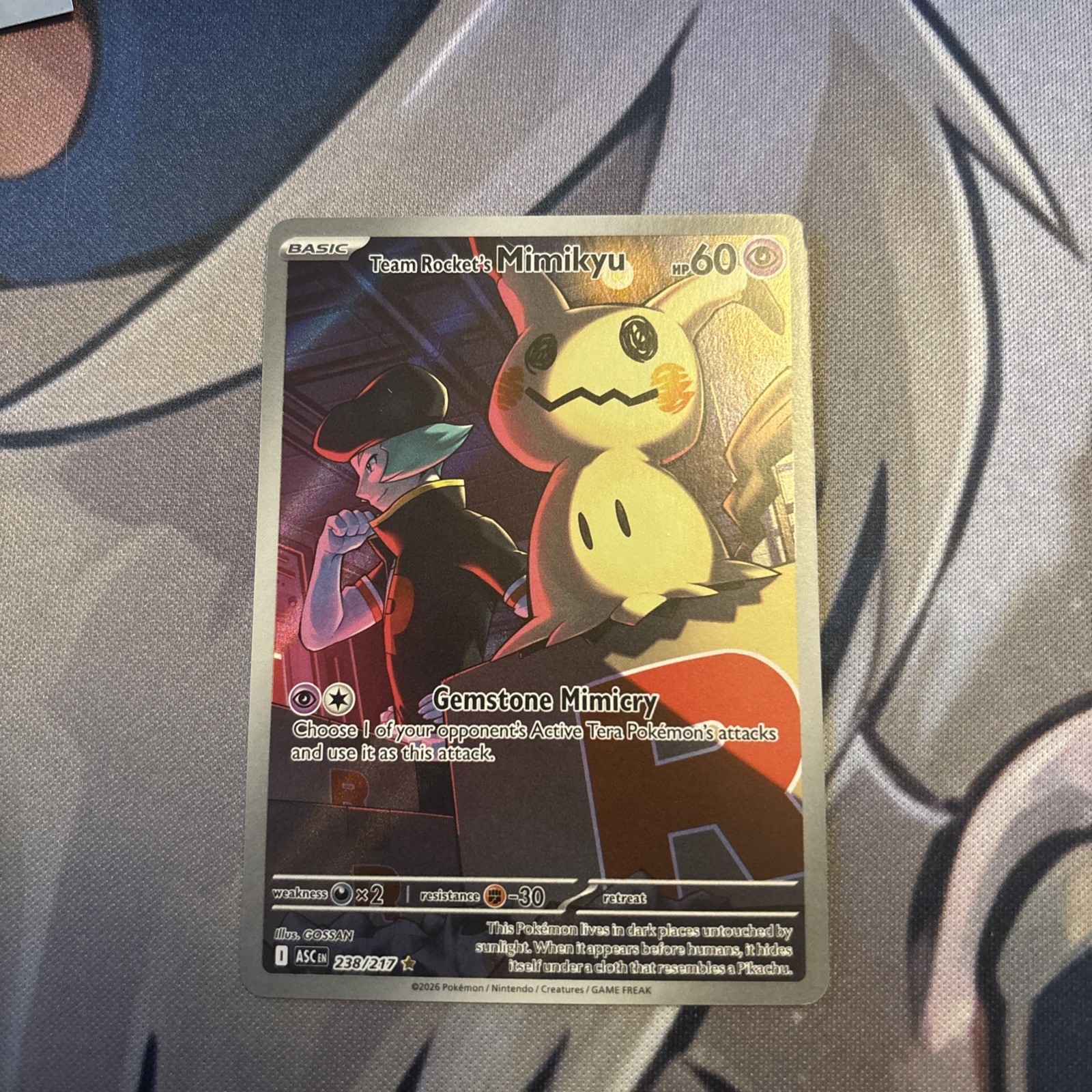 Pokémon TCG Team Rocket's Mimikyu 238/217 Illustration Rare Holo Ascended Heroes