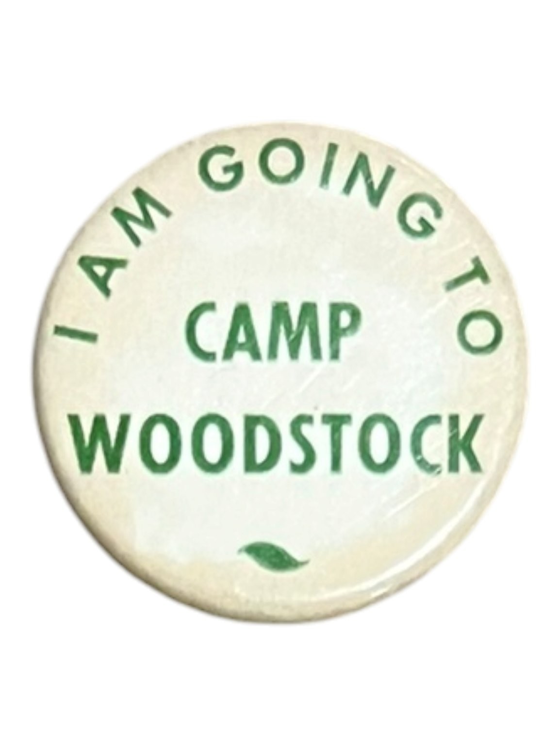 Woodstock Pinback Button I AM Going TO Camp Music Festival 1