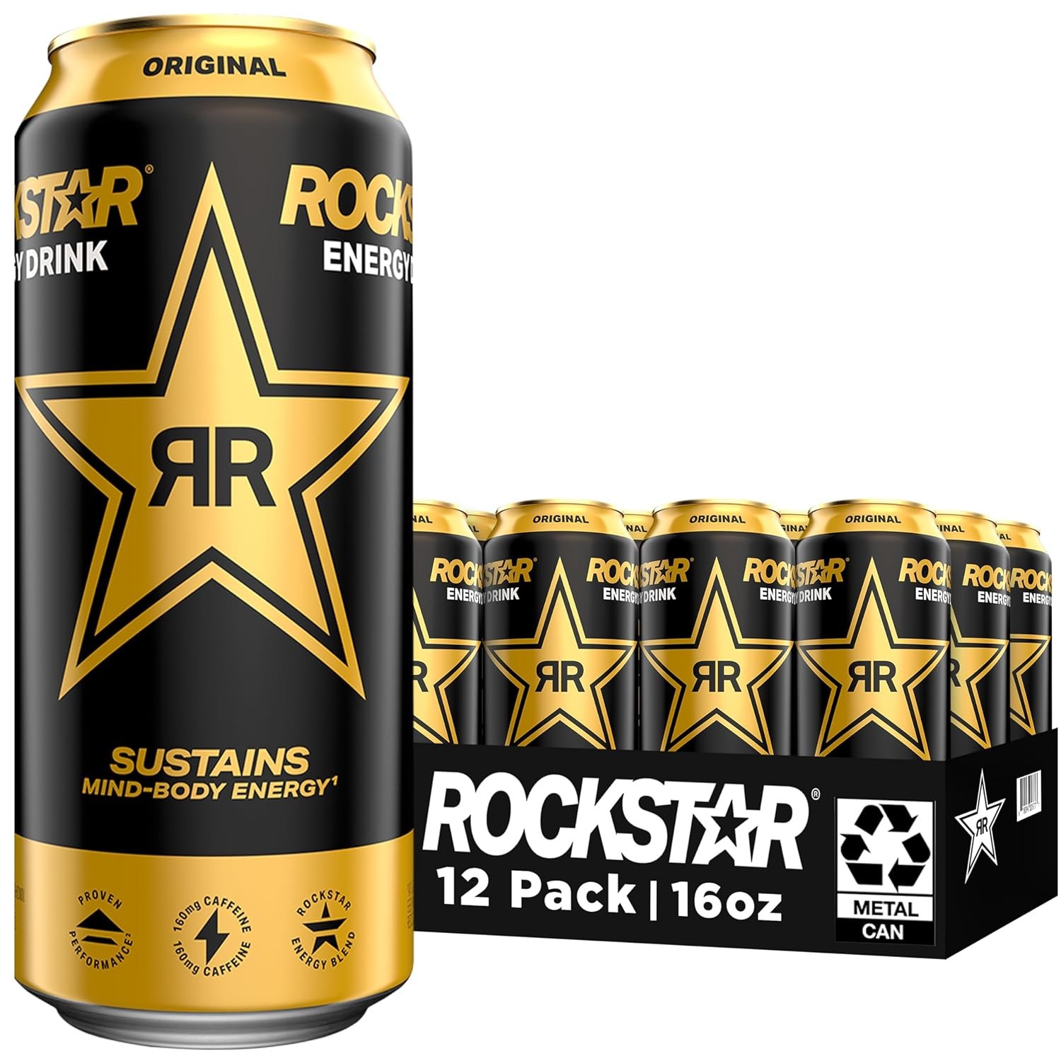 Rockstar Energy Drink, 16 Fl Oz (Pack of 12) ( Select Your Flavor )