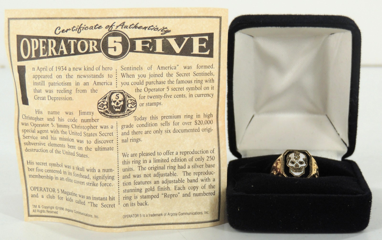 Operator 5 Pulp Reproduction Ring Limited Edition #70 of 250 New in Box (1996)
