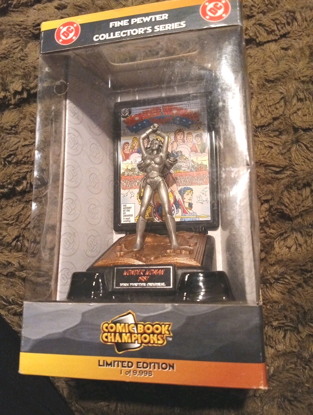 NIB DC Comic Book Champions Wonder Woman Fine Pewter Collector Series