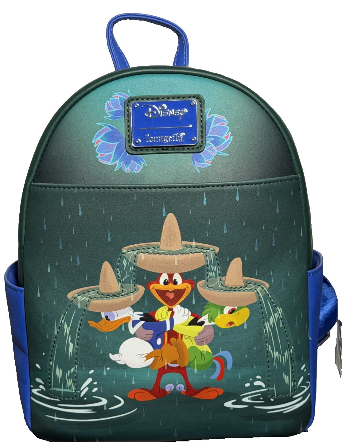 Loungefly Disney Three Tres Caballeros Rain Hat Mini Backpack RARE NWT Donald