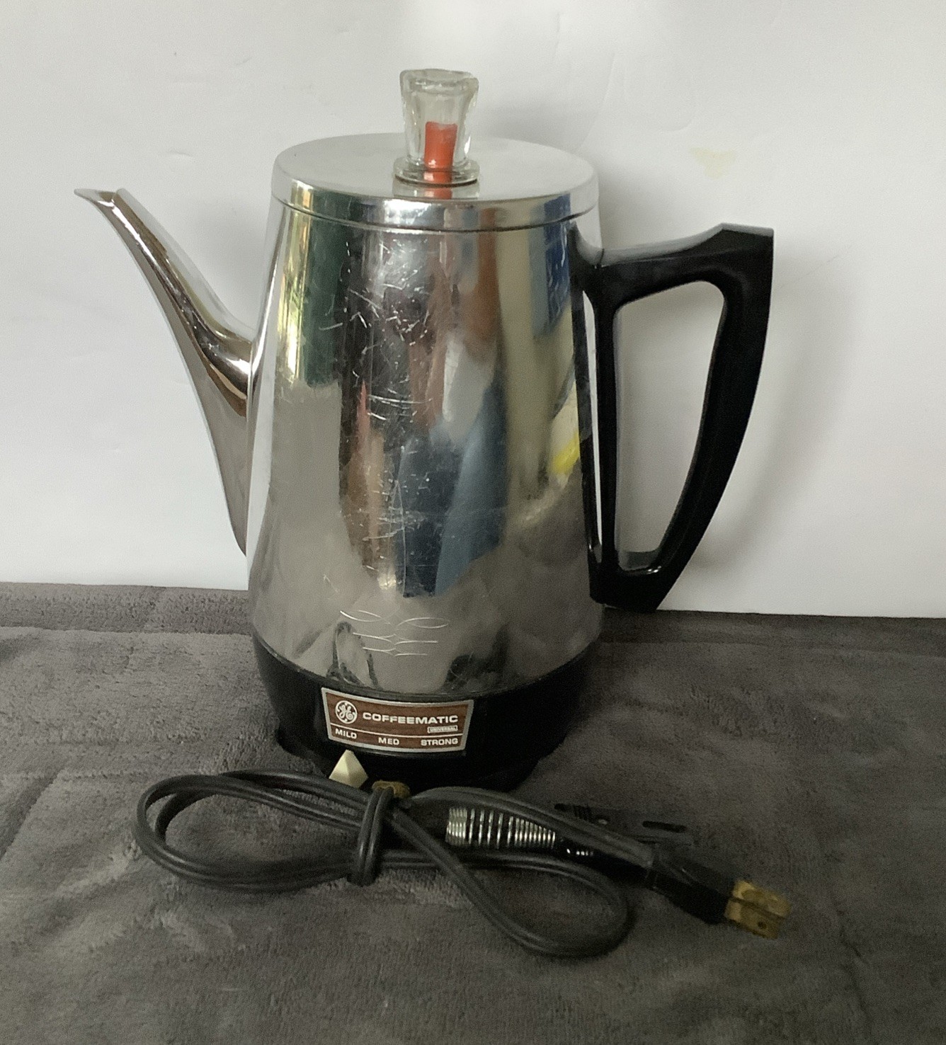 Vintage Universal Coffeematic Chrome Electric Coffee Percolator 1950s MCM A1UP7