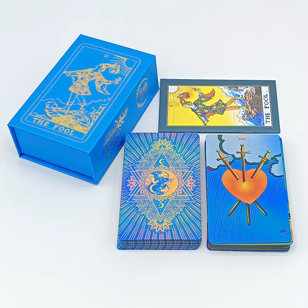 Gold Foil Tarot Cards Oracle Deck - 80pcs - 70x120mm (2.76
