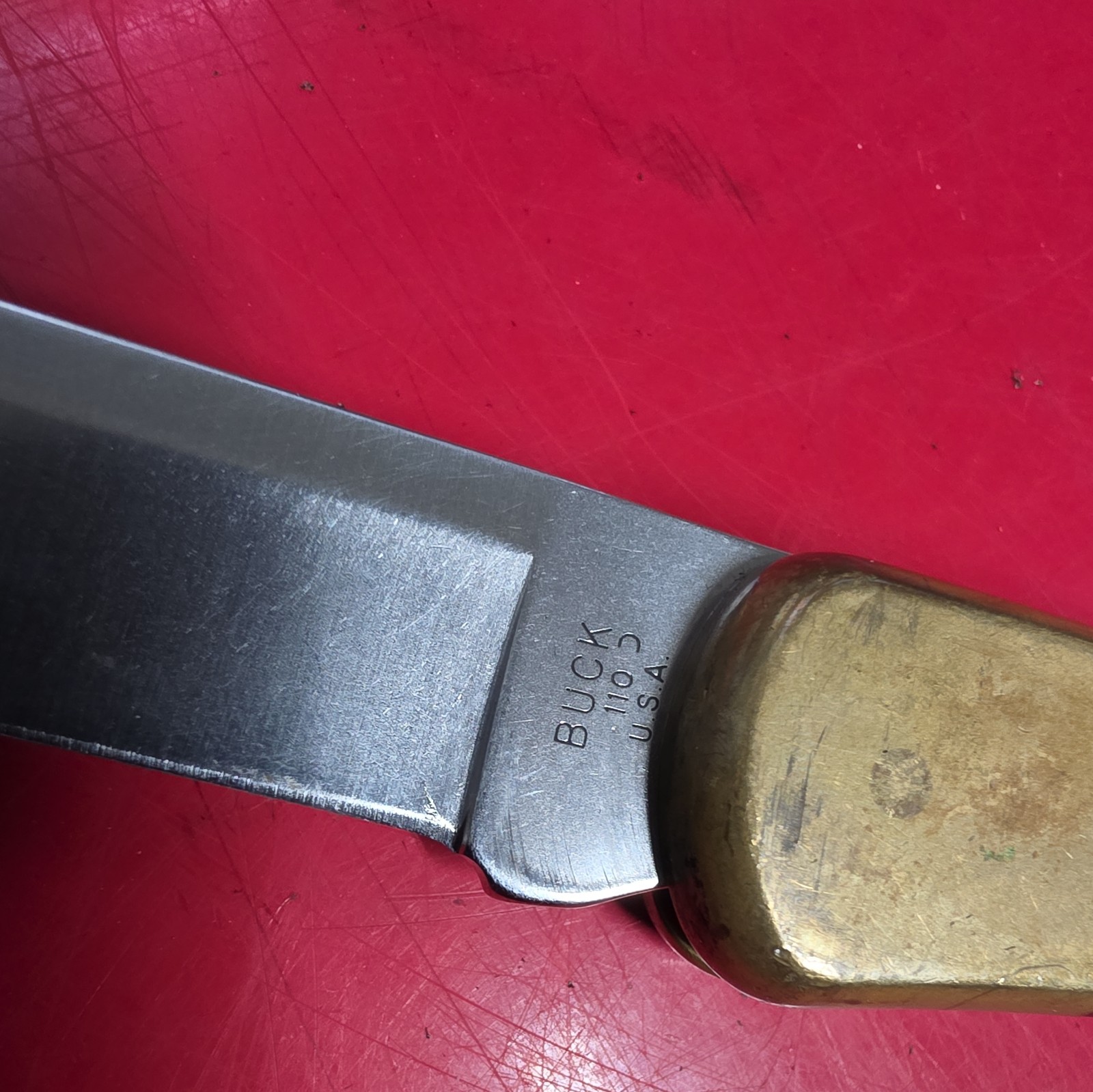 Vintage 1996 Buck 110 C U.S.A. Folding Hunter Knife no Sheath