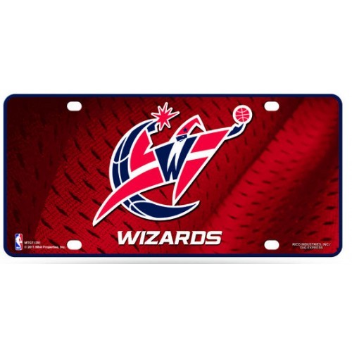 WASHINGTON WIZARDS TEAM LOGO BASKETBALL NBA METAL LICENSE PLATE MADE IN USA