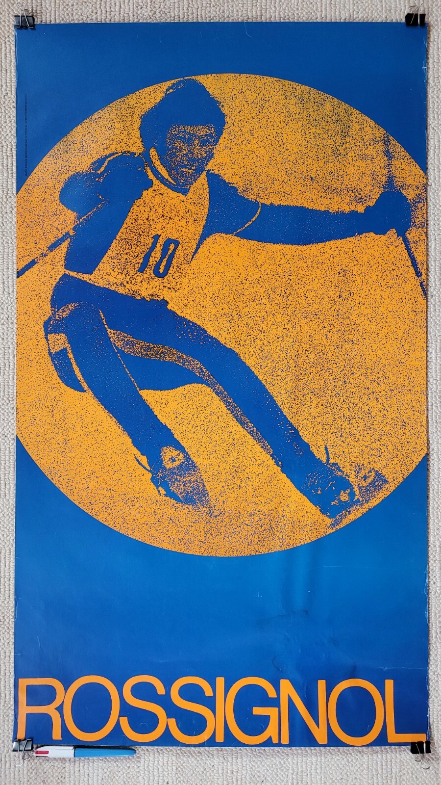 ROSSIGNOL Skis Vintage 1971 French advertising poster Studio Dardelet GRENOBLE