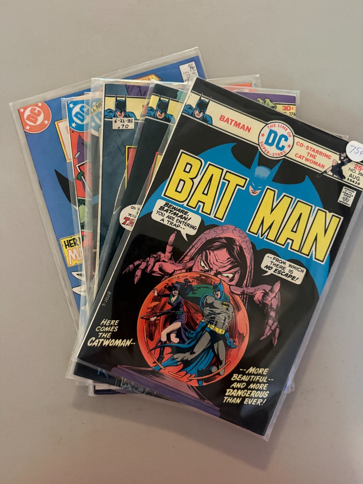 Batman Bronze & Copper Age Back Issue Lot (#266-401 range, 6 issues)