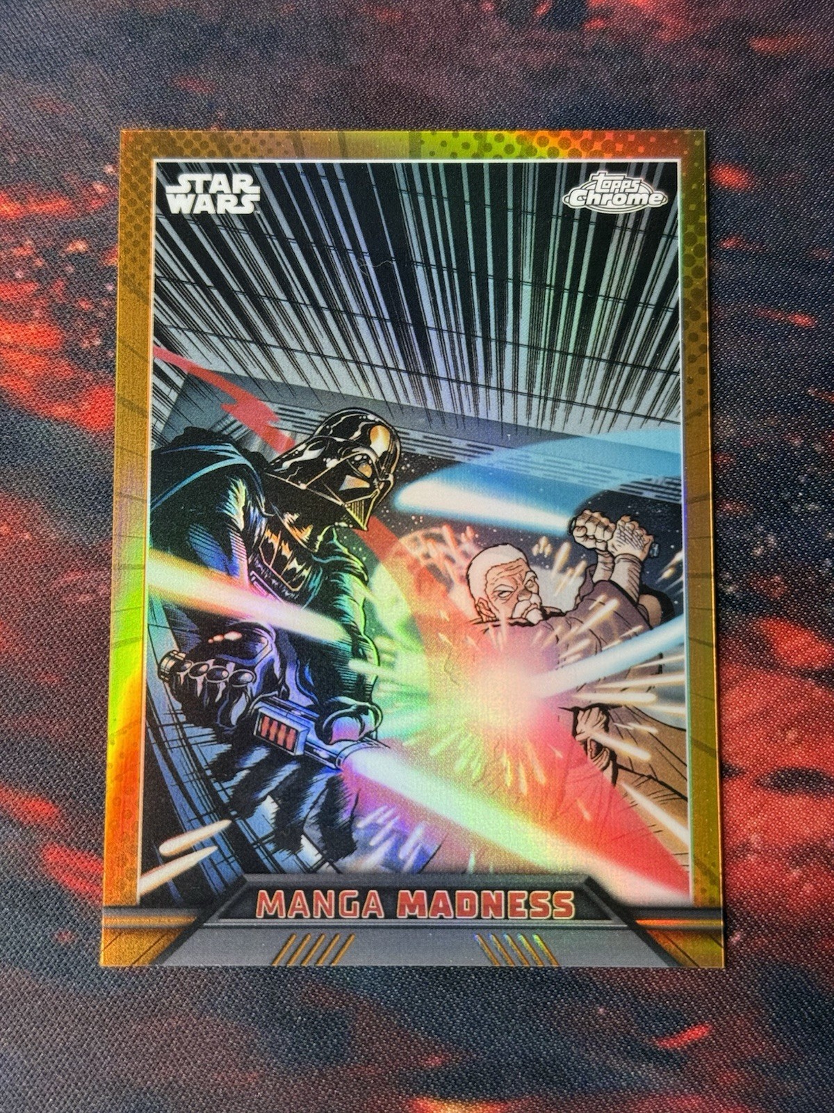 2023 Topps Chrome Star Wars Manga Madness Orange /25 MM-3 Vader Kenobi DY