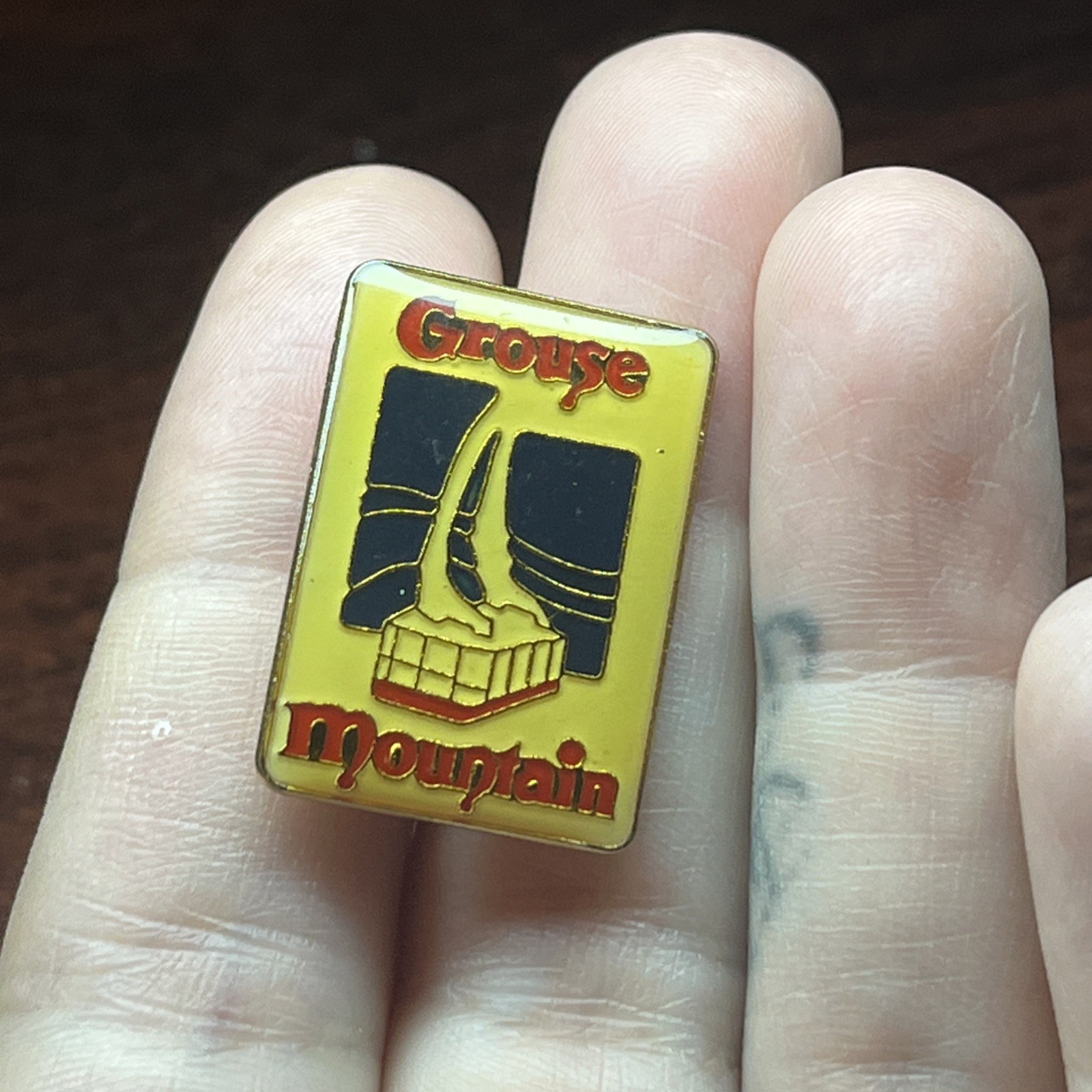 Vintage Grouse Mountain Ski Resort Canada Lapel Hat Pin