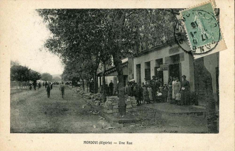 Old postcard Algeria Mondovi a Street (animated postcard) VERY RARE