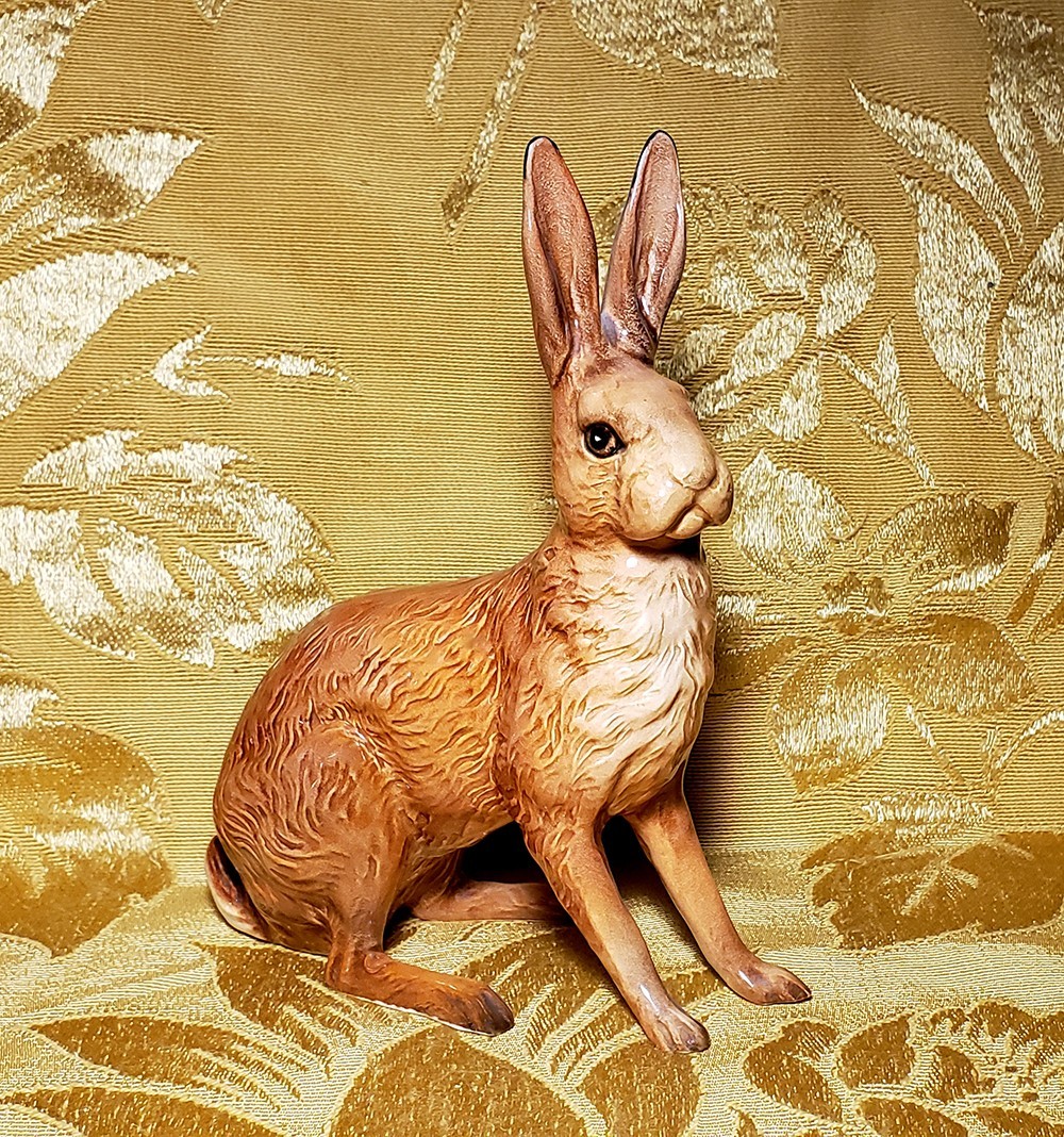 RARE VINTAGE BESWICK ENGLAND SEATED HARE 1025-HAND NUMBERED VARIANT A.GREDINGTON