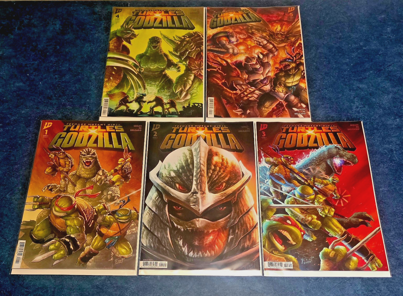GODZILLA TEENAGE MUTANT NINJA TURTLES 1 2 3 4 5 1st print set IDW COMICS 2026 NM