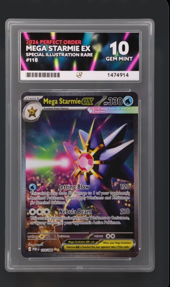  Mega Starmie EX 118/088 Perfect Order SIR Holo  - ACE 10 Perfect Subs