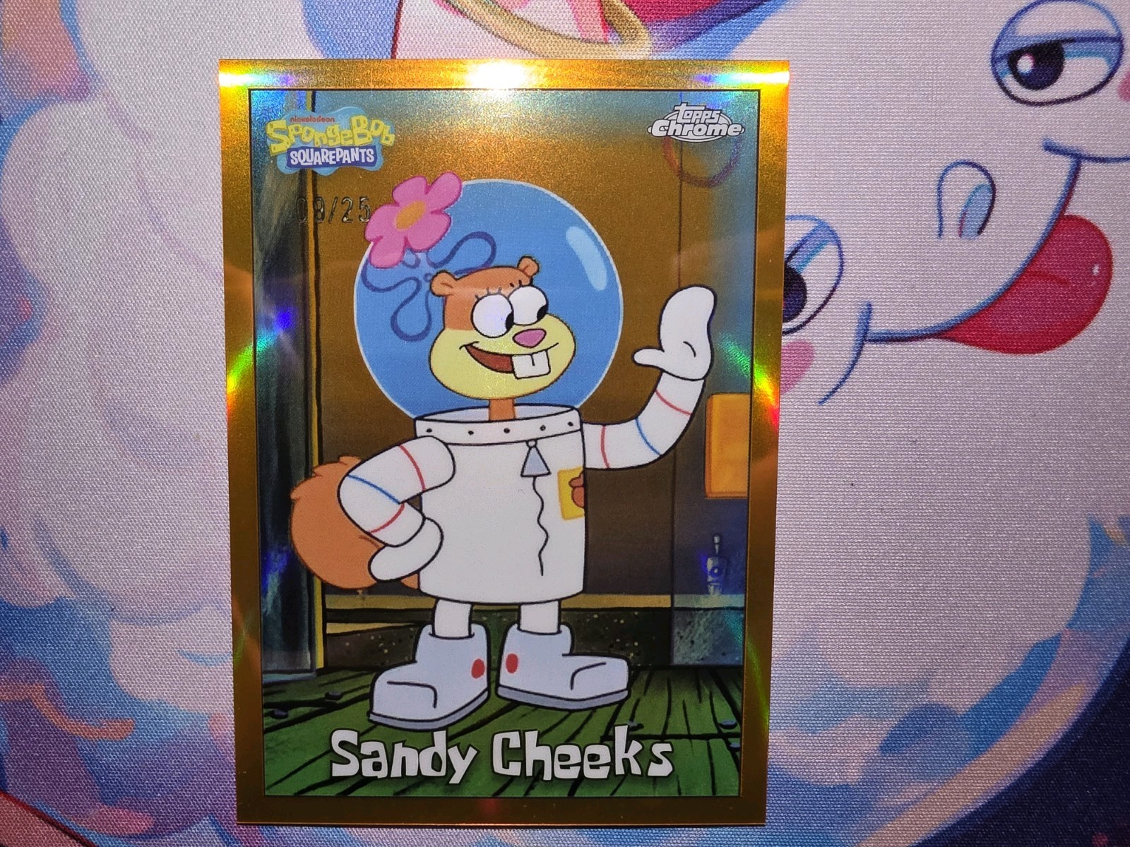 Spongebob Topps chrome 2025 Sandy Cheeks /25 orange Refractor