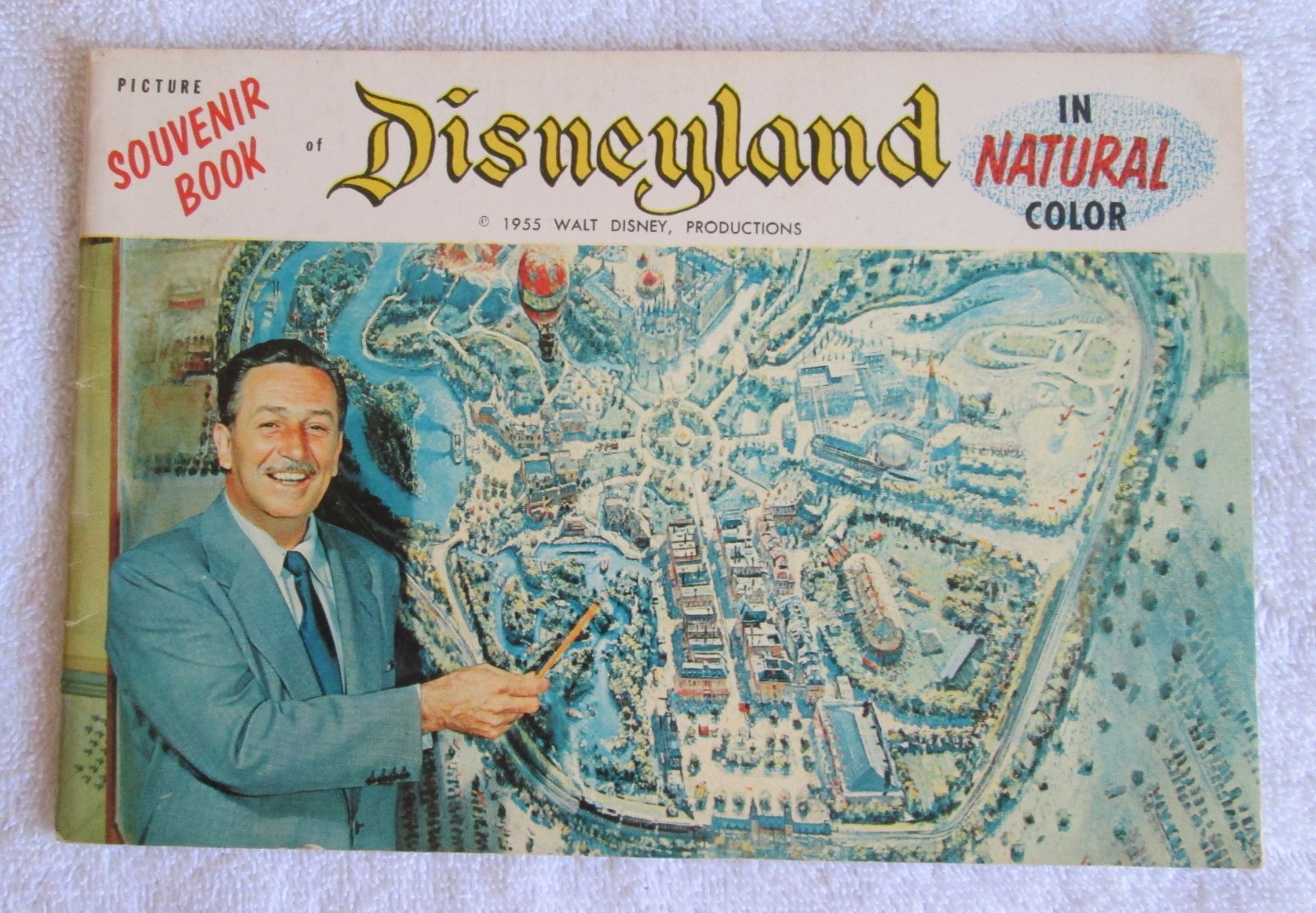 1955 Disneyland Souvenir Book Rare Later Example of 1955 Natural Color W/Extra