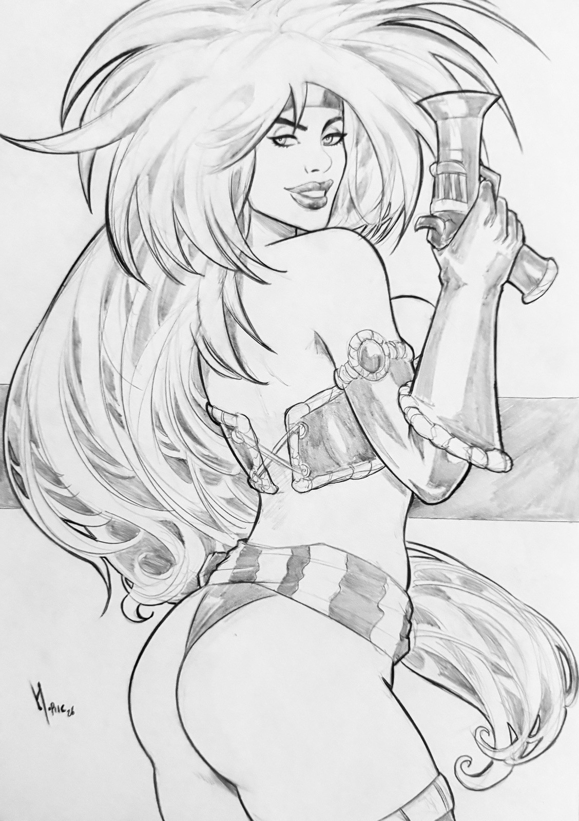 Battle Chasers: Red Monika - 8x11 Original Art by H.RIC +COA - NOT a Print