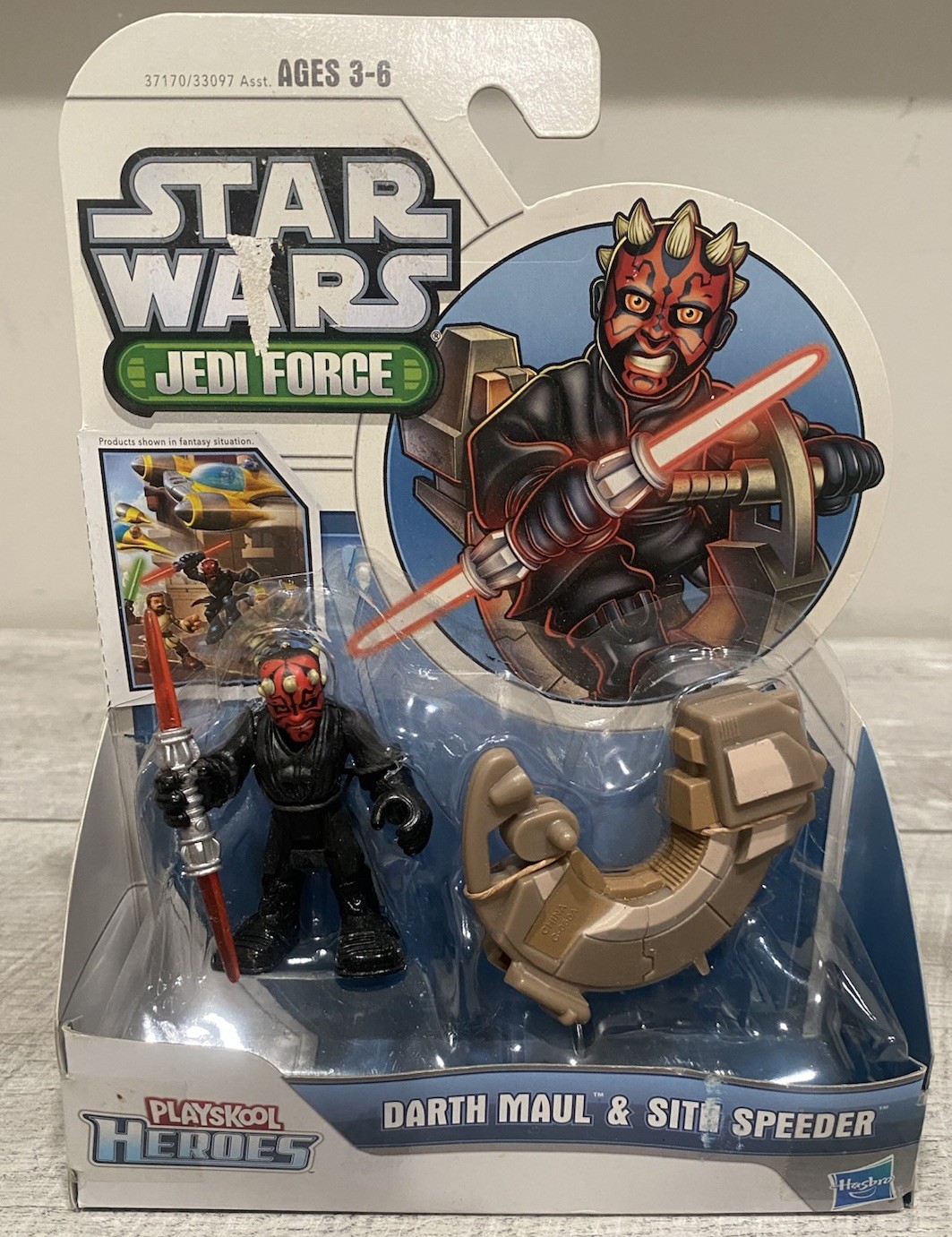 Playskool Heroes Star Wars Jedi Force DARTH MAUL & SITH SPEEDER 2-pk 2007 Hasbro