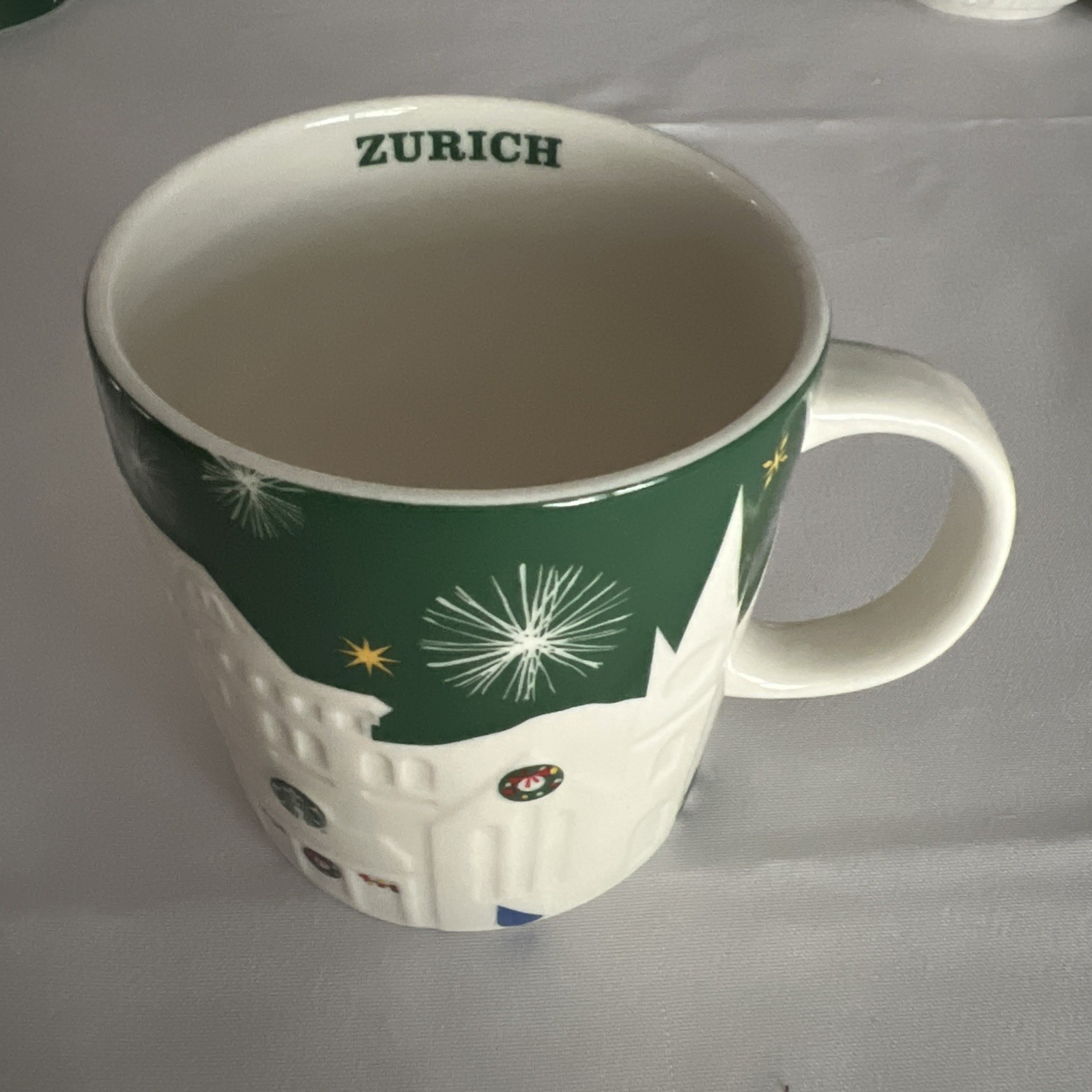 Starbucks Green Relief Mug Zurich - NWT