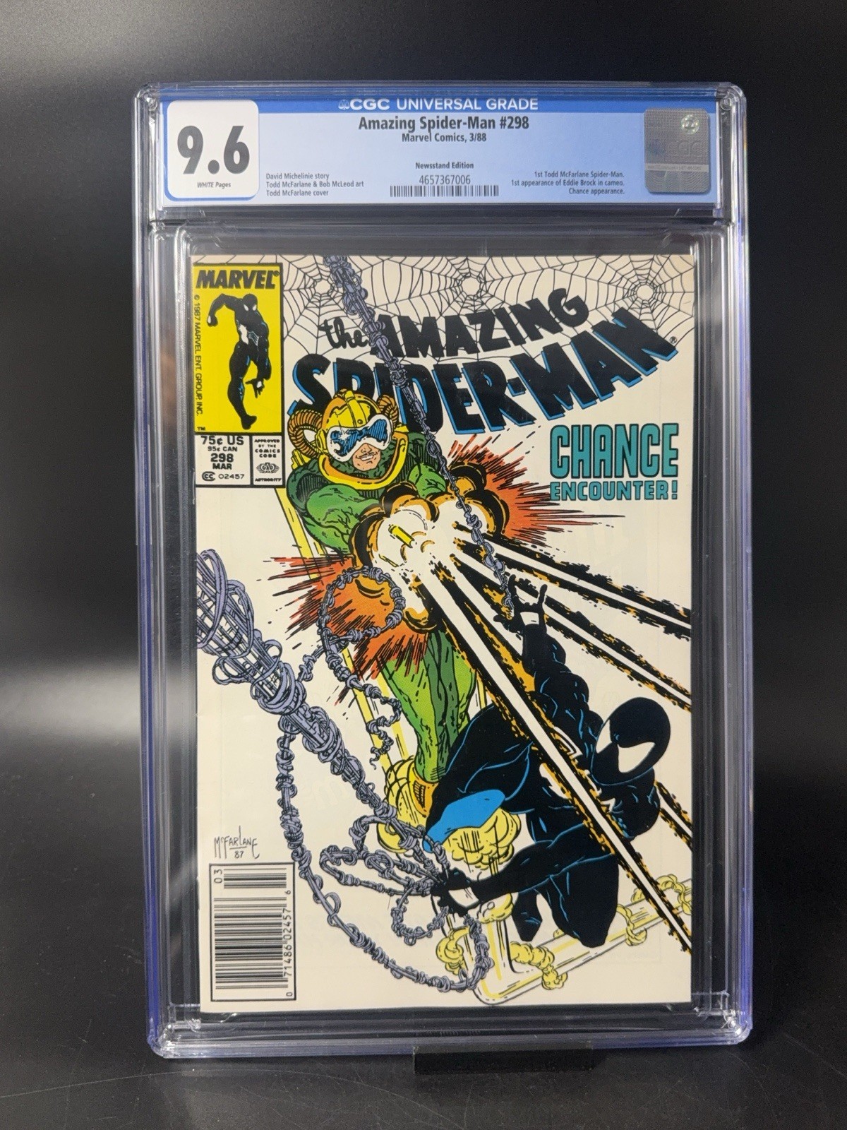 Amazing Spider-Man #298 CGC 9.6 NEWSSTAND NM+ McFarlane Iconic Cover SHARP Wow