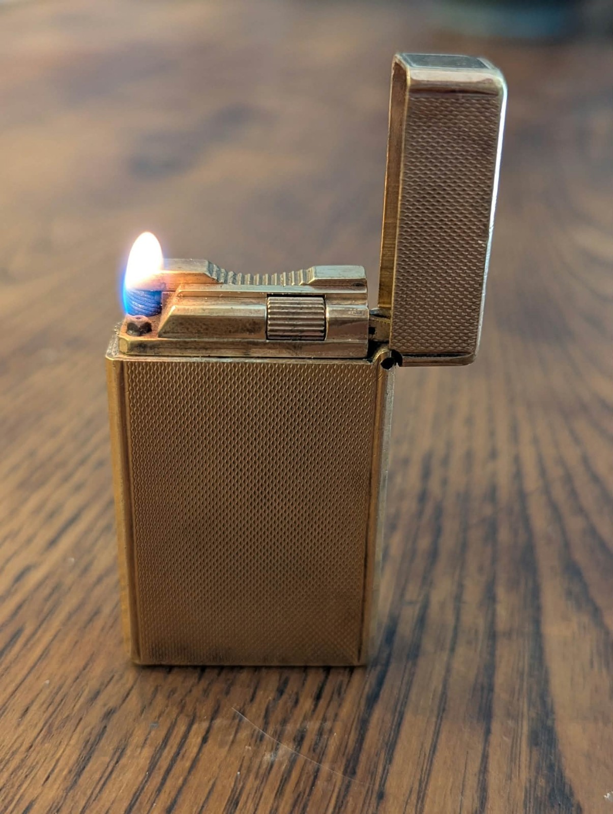 S.T. Lighter DUPONT Line 1 BRG Gold Plated - 1960s - Functional