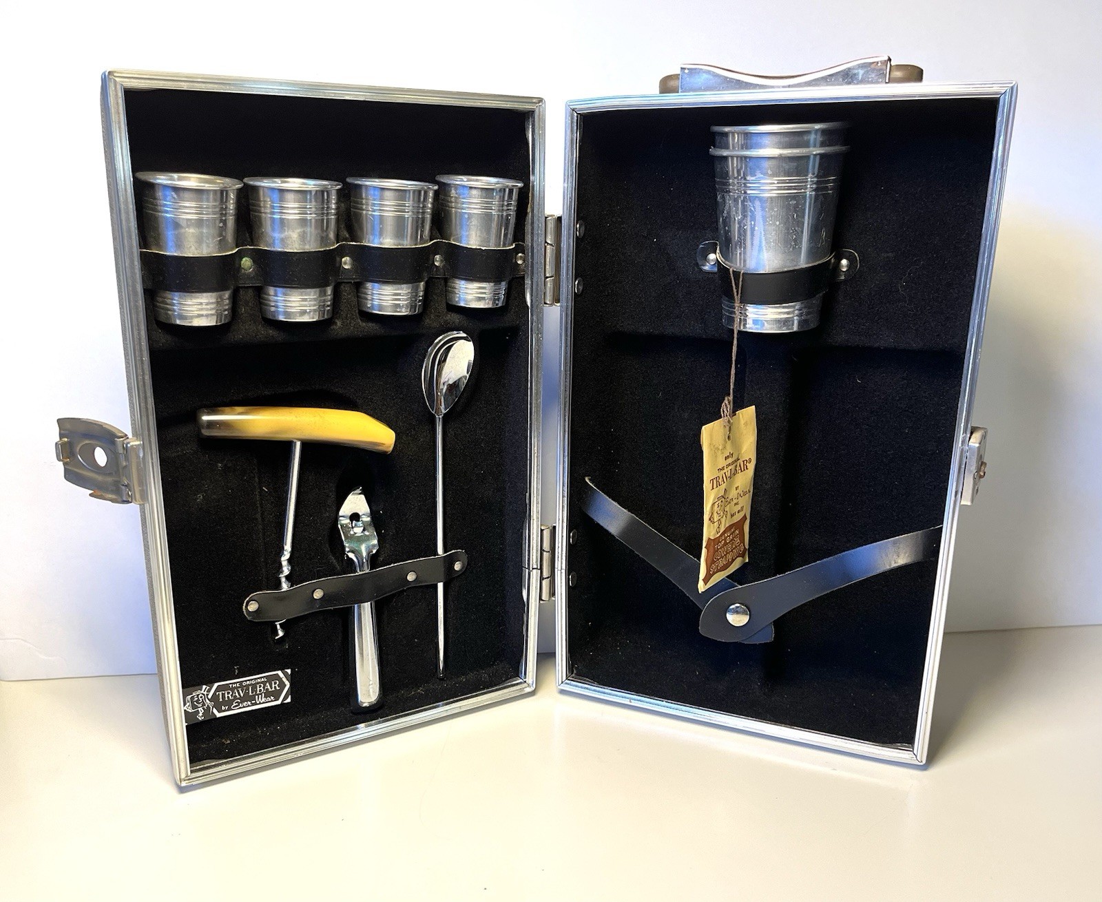 1960s Original Trav-L-Bar by Ever-Wear 880  W/ KEY Travel Camping BAR Set MINT