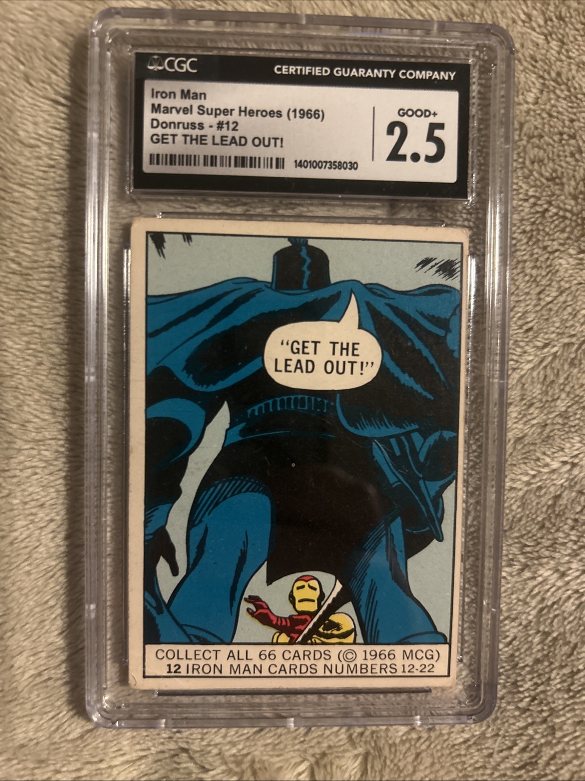 1966 marvel super hero #12 CGC 2.5 iron man 1st app rookie DONRUSS IAPPEAL