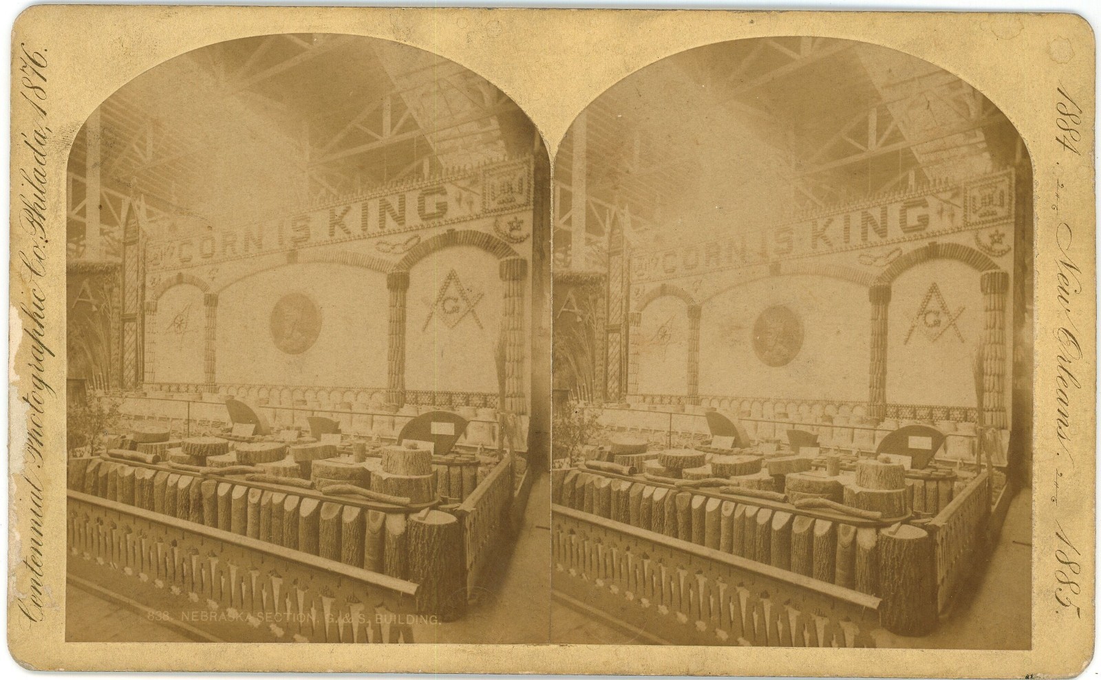 1885 Nebraska Corn Is King New Orleans Expo Stereoview Edward L Wilson