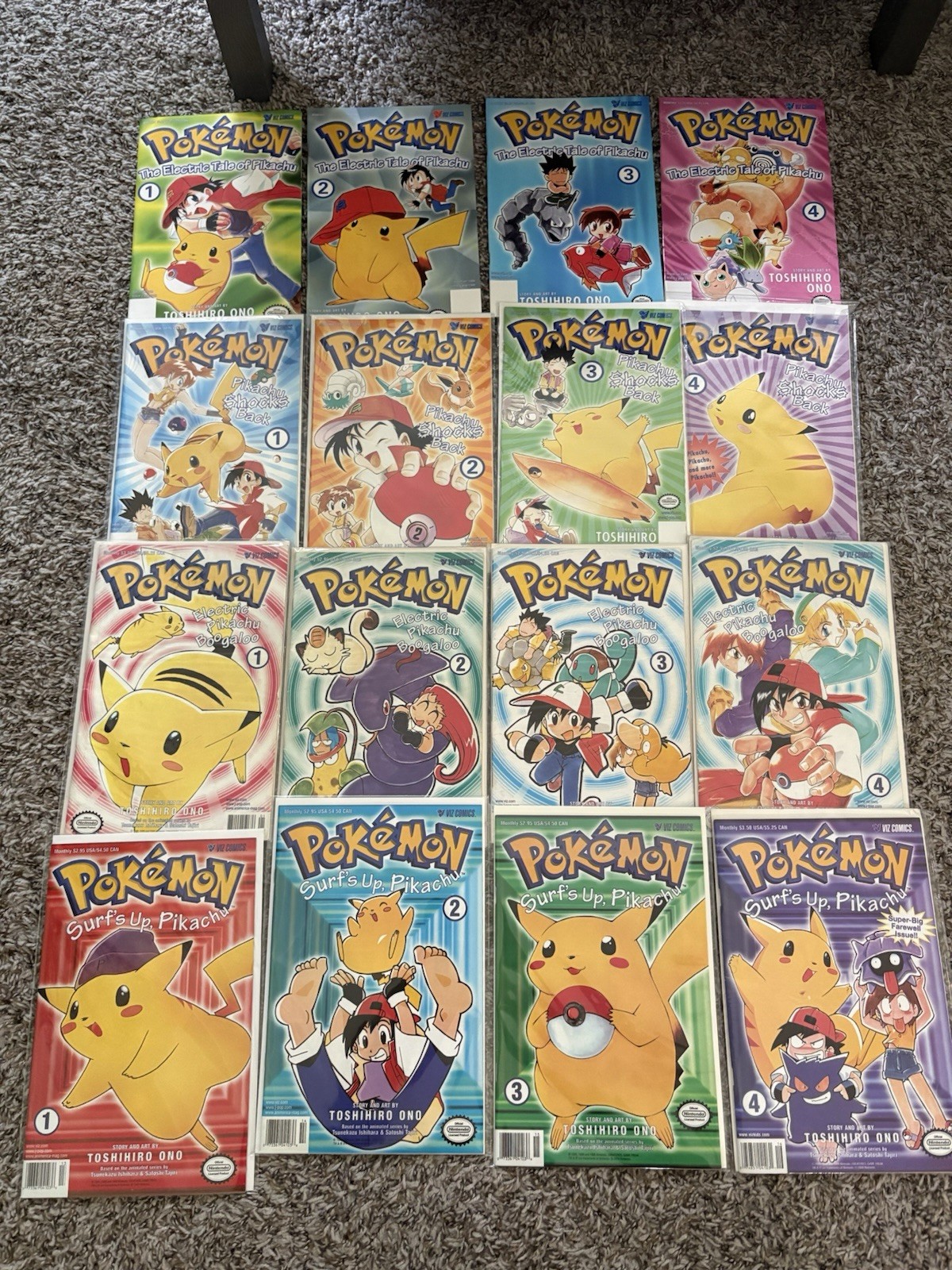 Viz Comics Pokemon Toshihiro Ono 16 issues Manga Electric Tale Of Pikachu