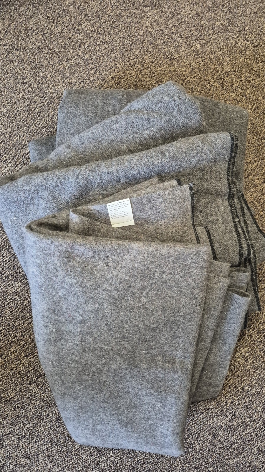 Set Of 6 USGI Surplus Gray Wool Survival Blankets Authentic 66