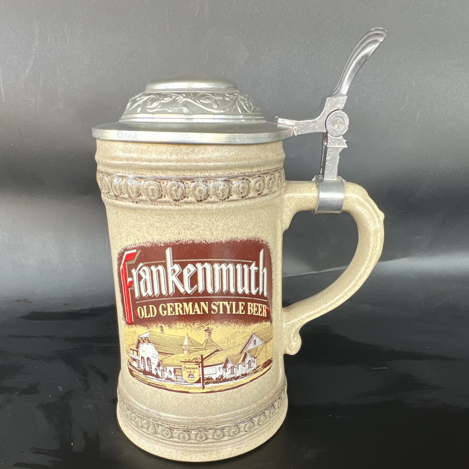 Frankenmuth Brewery Old German Style Lidded Beer Stein Breweriana Germany