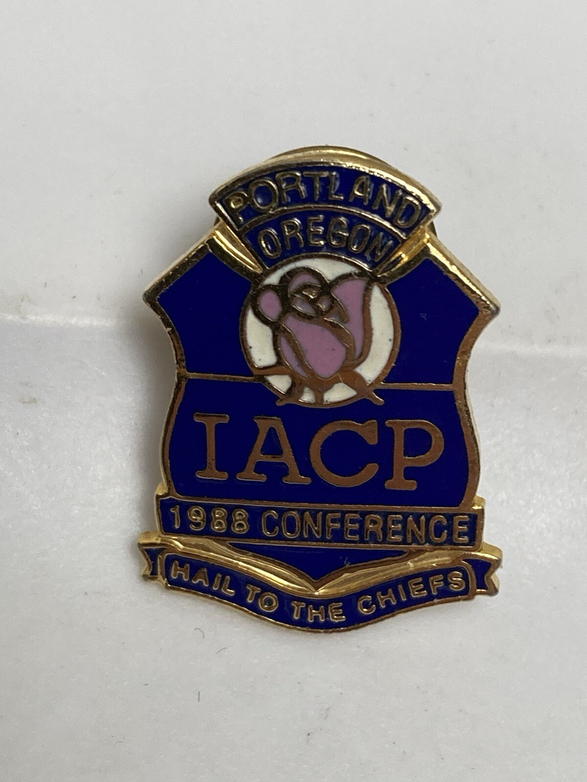 Portland Oregon IACP International Association Police Chiefs 1988 Conference Pin