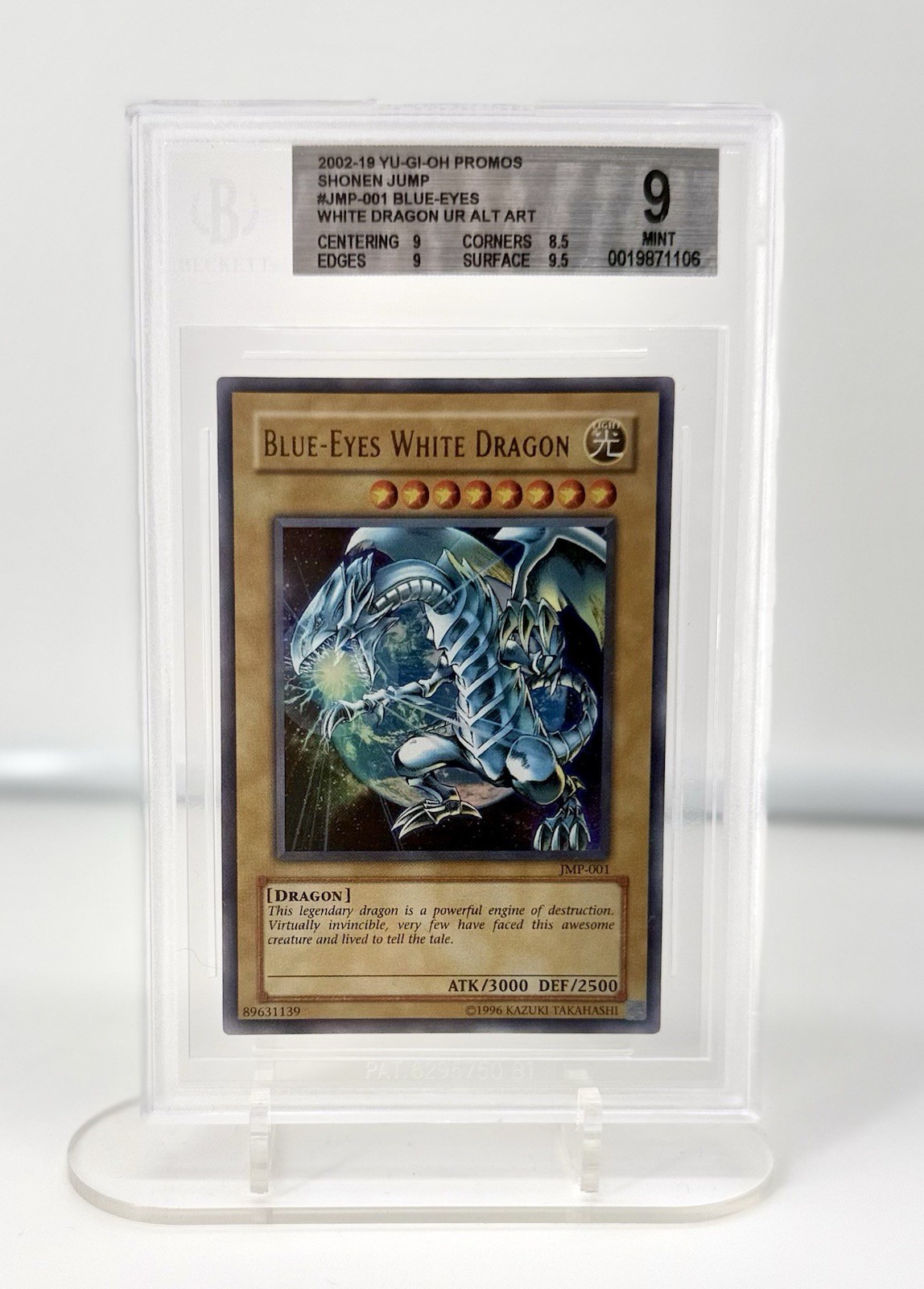 Blue-Eyes White Dragon - Konami Yu-Gi-Oh 2002 Shonen Jump Promo JMP-001 BGS 9