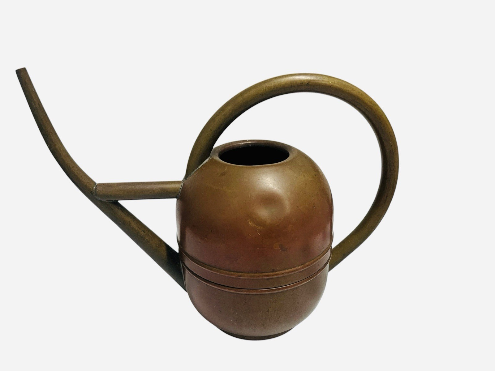 Antique 1920s Chase Copper & Brass Watering Can Art Deco Designer Vintage USA