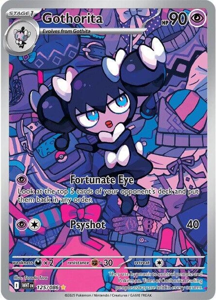 Pokemon Gothorita 125/086 Holo Illustration Rare White Flare NM