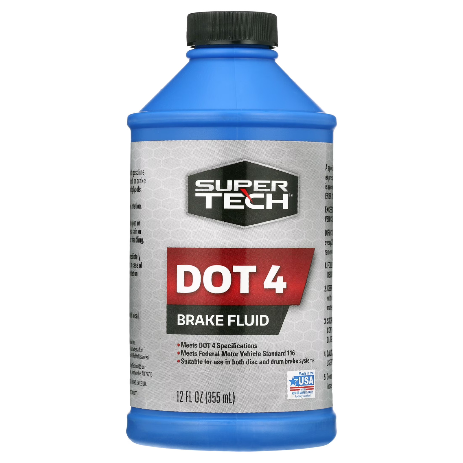 Super Tech 12oz DOT 4 Automotive Brake Fluid High Performance Super Tech 12oz DOT 4 Automotive Brake Fluid High Performance