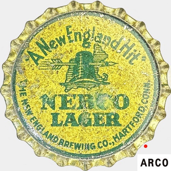 NEBCO New England Brewing Co. BEER cork lined beer bottle cap 1933-1938