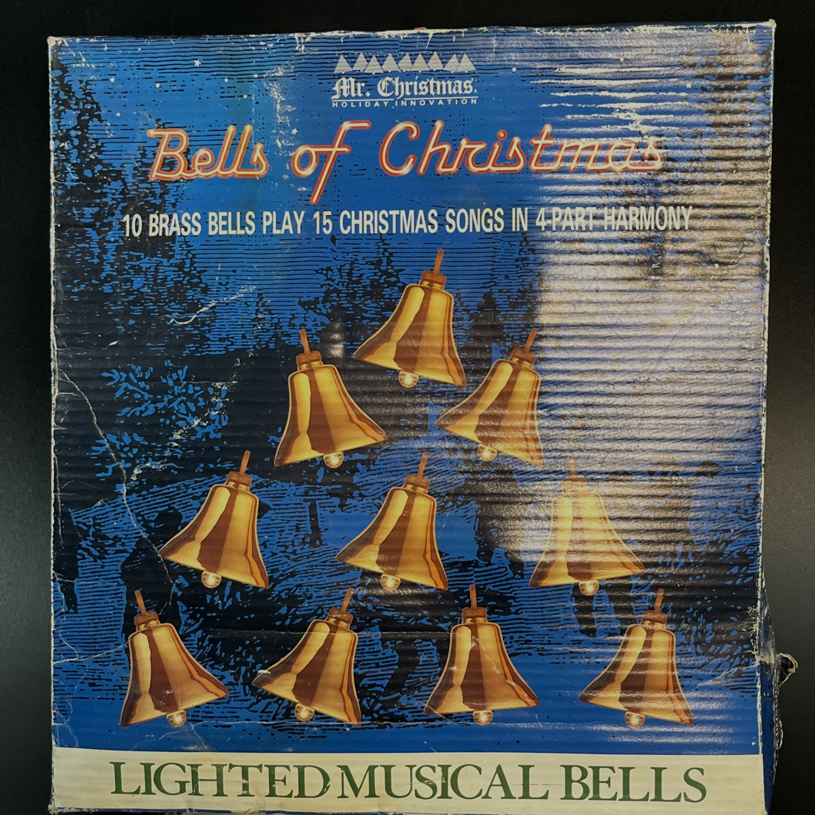 VTG 1991 Mr. Christmas Bells Of Christmas Lighted Musical Bells Plays 15 Carols