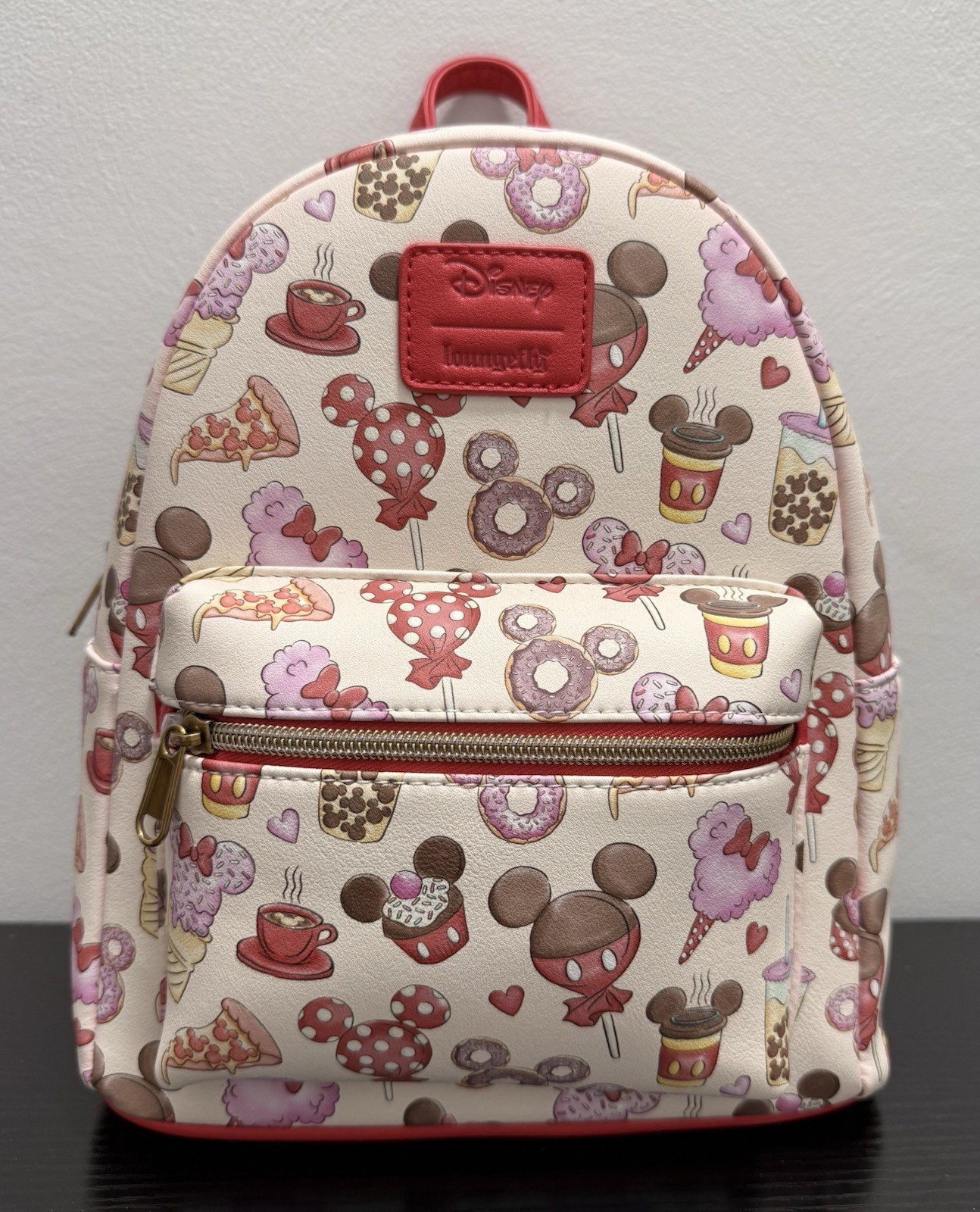 Disney Parks Loungefly Mickey Minnie Treats Mini Backpack Donuts Snacks NWT