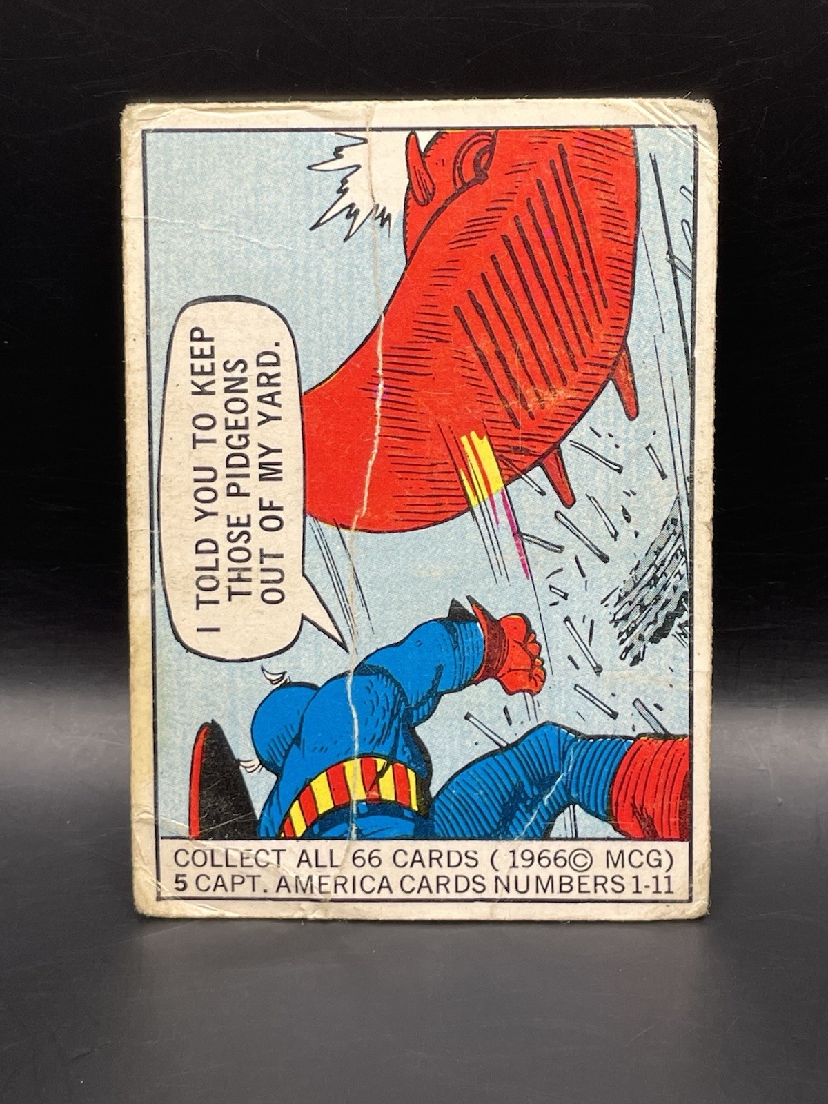 1966 Donruss Marvel Super Heroes card #5 - Captain America