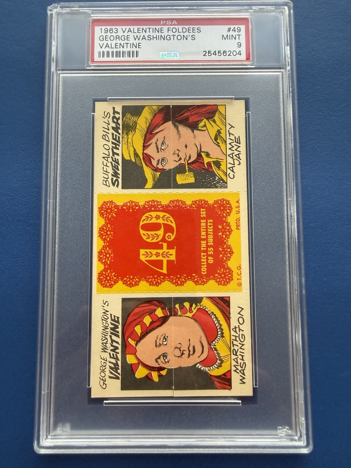 1963 Valentine Foldees George Washington’s Valentine PSA 9