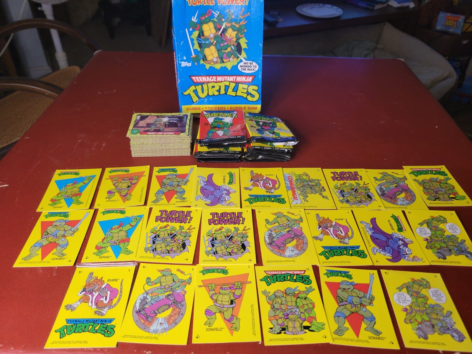 Teenage Mutant Ninja Turtles 1989 Topps Series 1 79 Cards Set Box 23 Stickers 
