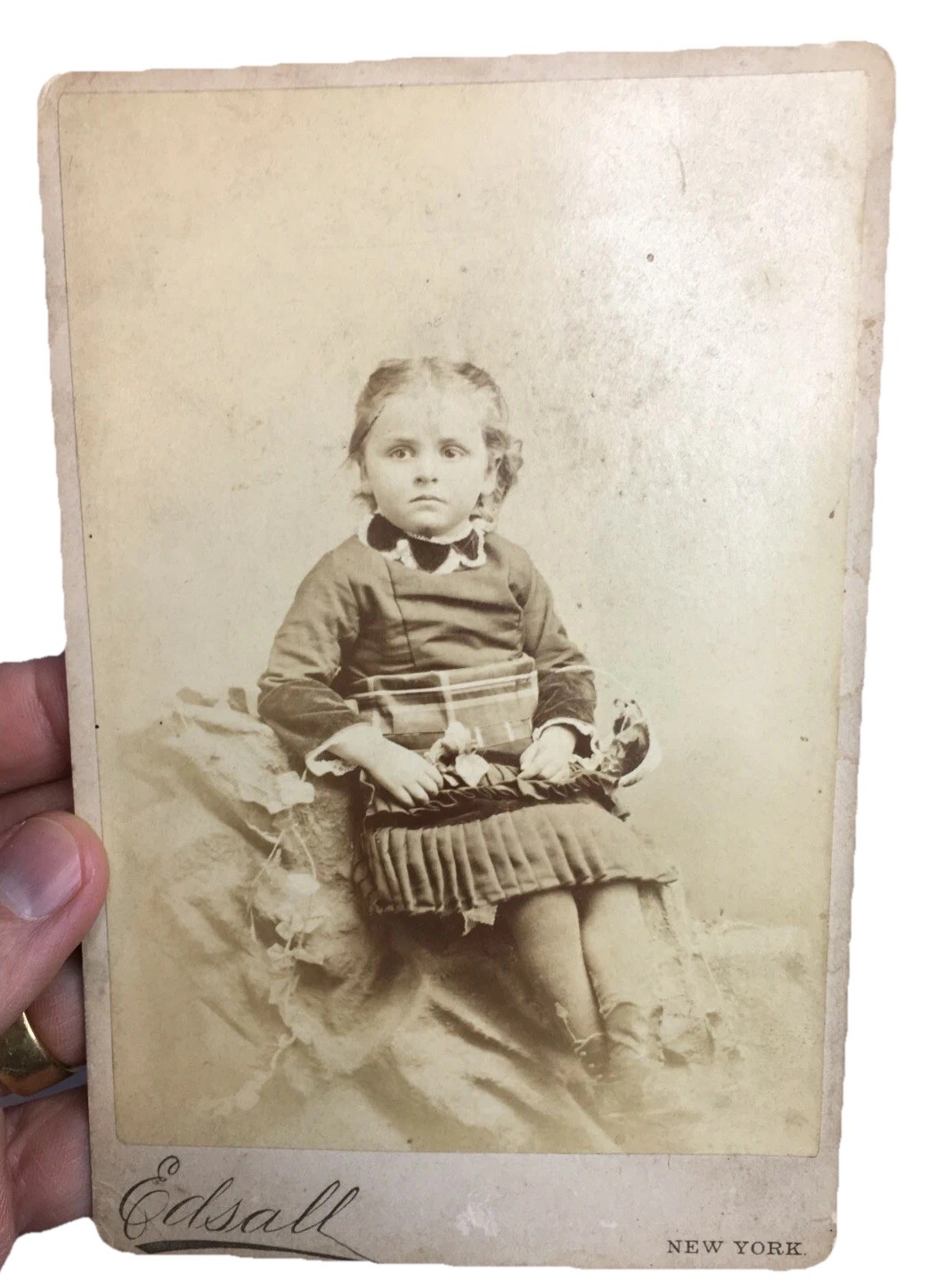 Antique Victorian Cabinet Pic Card Edsall 487 Eighth Ave NY WEST SIDE GALLERY