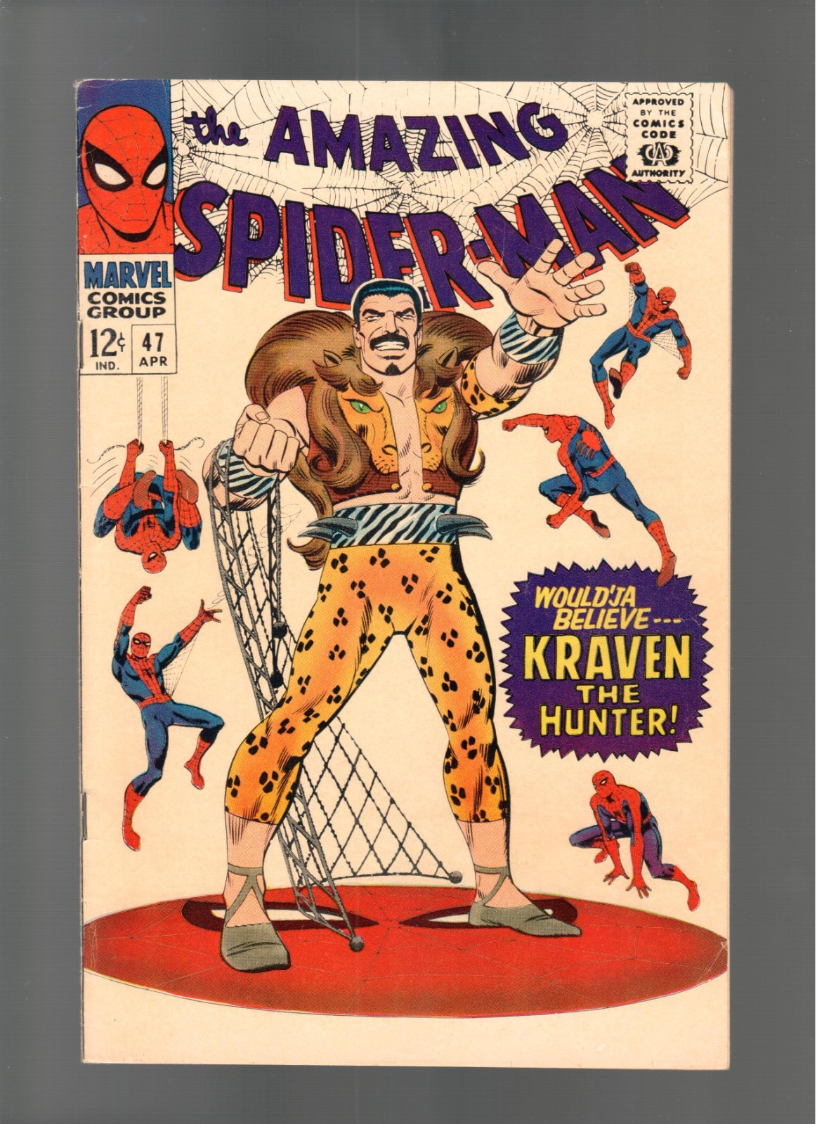 AMAZING SPIDER-MAN # 47 ( 1967 ) KRAVEN MARVEL COMICS SHARP COPY 6.5/7.0